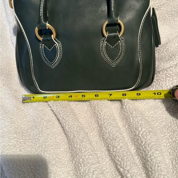 Dooney & Bourke Dark Green Leather Satchel color Ivy - Picture 8 of 10